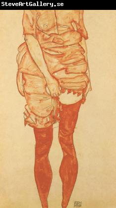 Egon Schiele Standing Woman in Red (mk12)